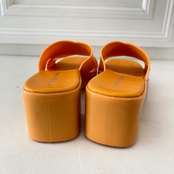 NWOT Jeffery Campbell Free People Vacay Vibes Platform Orange Sandals Sz 8/39 - Picture 8 of 12